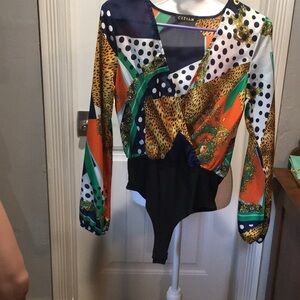 Cefian Multicolored bodysuit Medium